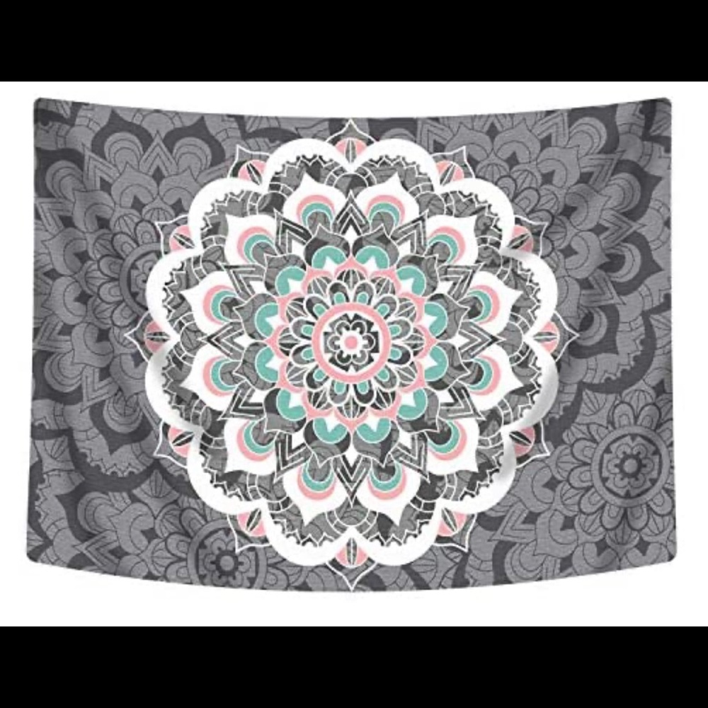 Colorful Mandala Tapestry 59.1 in x 82.7 in